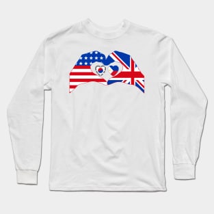 We Heart USA & UK & South Korea & Philippines Patriot Series Long Sleeve T-Shirt